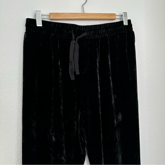 Current/Elliott The Eden Velour Jogger Sweatpants Solid Black Size 1 Small Women - Picture 3 of 12